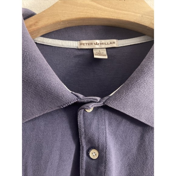 Peter Millar Men's Polo Shirt Blue Size Large - Picture 2 of 6